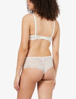 Simone Perele Karma Half-cup Stretch-lace Bra -Reisi Clothing Shop R03733910 030IVORY ALT03