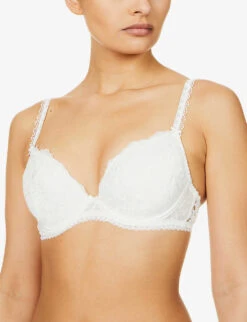 Aubade Toujours Stretch-lace Plunge Bra -Reisi Clothing Shop R03735959 OPALE ALT04