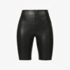 Commando Fitted High-rise Faux-leather Shorts