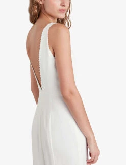 Whistles Billie V-neck Woven Wedding Dress -Reisi Clothing Shop R03742965 CREAM ALT03