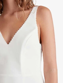 Whistles Billie V-neck Woven Wedding Dress -Reisi Clothing Shop R03742965 CREAM ALT04