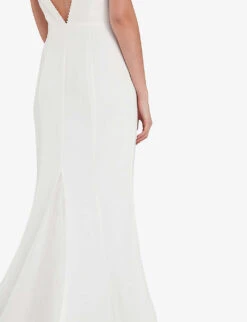 Whistles Billie V-neck Woven Wedding Dress -Reisi Clothing Shop R03742965 CREAM ALT06