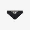 AGENT PROVOCATEUR Brigette High-rise Stretch-jersey And Lace Briefs -Reisi Clothing Shop R03747042 BLACK M