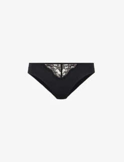 AGENT PROVOCATEUR Brigette High-rise Stretch-jersey And Lace Briefs