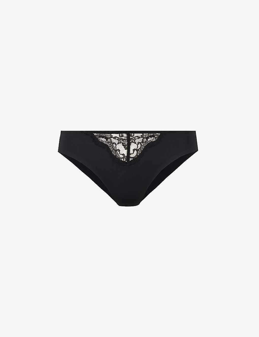 AGENT PROVOCATEUR Brigette High-rise Stretch-jersey And Lace Briefs 3 AGENT PROVOCATEUR Brigette High-rise Stretch-jersey And Lace Briefs