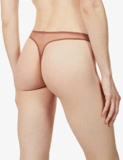 AGENT PROVOCATEUR Lucky High-rise Stretch-mesh Thong 10 AGENT PROVOCATEUR Lucky High-rise Stretch-mesh Thong -Reisi Clothing Shop R03747049 MOCHA ALT03
