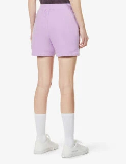 Text-print Mid-rise Recycled And Organic-cotton Shorts -Reisi Clothing Shop R03752036 ORCHIDPURPLE ALT03