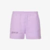 Text-print Mid-rise Recycled And Organic-cotton Shorts -Reisi Clothing Shop R03752036 ORCHIDPURPLE M