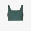 Girlfriend Collective Tommy Square-neck Recycled Polyester-blend Sports Bra -Reisi Clothing Shop R03756286 MOSS M