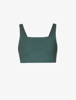 Girlfriend Collective Tommy Square-neck Recycled Polyester-blend Sports Bra