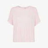 Whistles Button-back Relaxed-fit Linen T-shirt -Reisi Clothing Shop R03759961 PALEPINK M