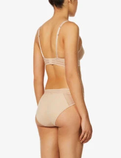 MAISON LEJABY NUFIT Semi-sheer Stretch-woven Bra -Reisi Clothing Shop R03763139 BEIGE ALT03