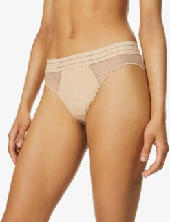 MAISON LEJABY NUFIT High-rise Stretch-woven Briefs -Reisi Clothing Shop R03763140 BEIGE ALT02