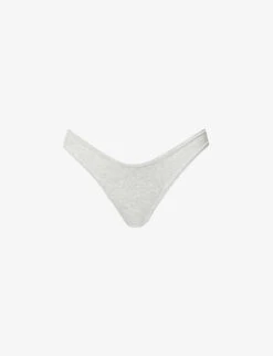 Mid-rise Stretch-cotton Thong