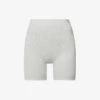Ribbed High-rise Stretch-cotton Boxer Shorts -Reisi Clothing Shop R03766873 LIGHTHEATHERGREY M