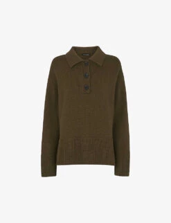 Whistles Polo-collar Cotton-knit Jumper