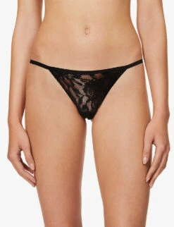HANKY PANKY Signature High-rise Stretch-lace Thong -Reisi Clothing Shop R03785071 BLACK ALT02