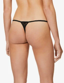 HANKY PANKY Signature High-rise Stretch-lace Thong -Reisi Clothing Shop R03785071 BLACK ALT03