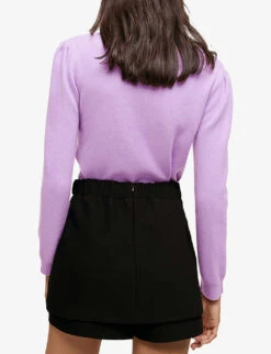 Maje Pamo Skirt-style Shorts -Reisi Clothing Shop R03787236 NOIRGRIS ALT02