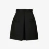 Sandro Hugo High-rise Woven Shorts -Reisi Clothing Shop R03787608 NOIRGRIS M