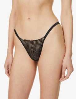 Athena High-rise Stretch-woven Briefs -Reisi Clothing Shop R03796312 BLACK ALT02