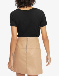 Ted Baker Miarna Relaxed-fit Cotton-jersey T-shirt -Reisi Clothing Shop R03797480 BLACK ALT02