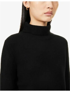 Joseph Turtle-neck Cashmere Jumper -Reisi Clothing Shop R03800582 BLACK ALT04