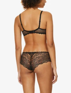 Chantelle Waltz Stretch-lace Push-up Bra -Reisi Clothing Shop R03801673 011BLACK ALT03