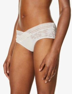 Passionata Marta Mid-rise Stretch-lace Briefs -Reisi Clothing Shop R03802446 0NLPEARL ALT02