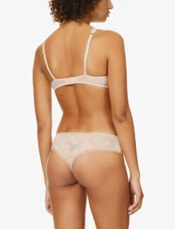 MAISON LEJABY Ombrage Underwired Mesh Triangle Bra -Reisi Clothing Shop R03805217 247SMOKYPINK ALT03