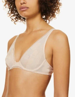MAISON LEJABY Ombrage Underwired Mesh Triangle Bra -Reisi Clothing Shop R03805217 247SMOKYPINK ALT04