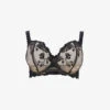 Aubade Sofessence Floral-embroidered Stretch-mesh Half-cup Bra -Reisi Clothing Shop R03808093 NOIR M