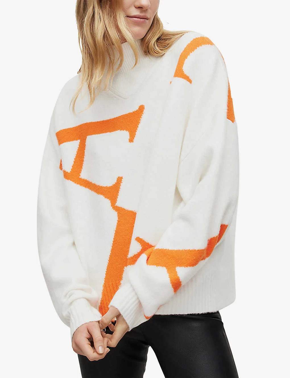 AllSaints A Star Signature-graphic Wool-blend Jumper 5 AllSaints A Star Signature-graphic Wool-blend Jumper - Image 3