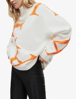 AllSaints A Star Signature-graphic Wool-blend Jumper 11 AllSaints A Star Signature-graphic Wool-blend Jumper -Reisi Clothing Shop R03810681 CHALKWHITEOR ALT04