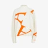 AllSaints A Star Signature-graphic Wool-blend Jumper -Reisi Clothing Shop R03810681 CHALKWHITEOR M
