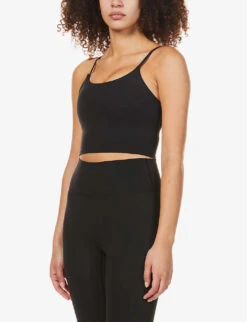 Tank Round-neck Stretch-jersey Bralette -Reisi Clothing Shop R03812457 BLACK ALT02