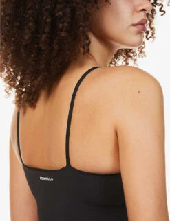 Tank Round-neck Stretch-jersey Bralette -Reisi Clothing Shop R03812457 BLACK ALT04