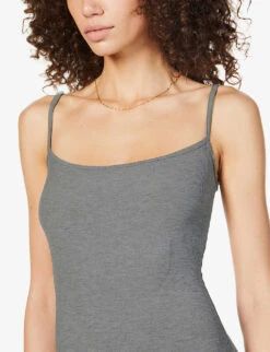 Soft Lounge Stretch-jersey Nightdress -Reisi Clothing Shop R03820849 HEATHERGREY ALT04