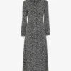 Whistles Landmark-print Woven Shirt Midi Dress -Reisi Clothing Shop R03838092 BLACK M