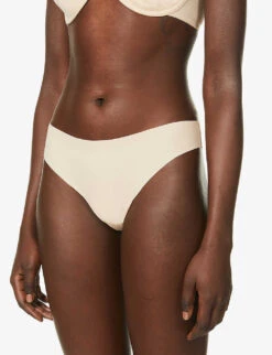 Wacoal Accord Mid-rise Stretch-cotton Jersey Tanga Briefs -Reisi Clothing Shop R03841439 FRAPPE ALT02