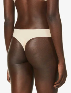 Wacoal Accord Mid-rise Stretch-cotton Jersey Tanga Briefs -Reisi Clothing Shop R03841439 FRAPPE ALT03
