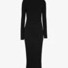 Whistles Ribbed Rollneck Stretch-knit Midi Dress -Reisi Clothing Shop R03842133 BLACK M