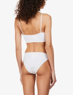 HANRO Touch Feeling Cropped Stretch-jersey Bra -Reisi Clothing Shop R03848682 WHITE ALT03