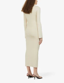 Shani Cut-out Stretch-knit Dress -Reisi Clothing Shop R03865537 BEIGE ALT03