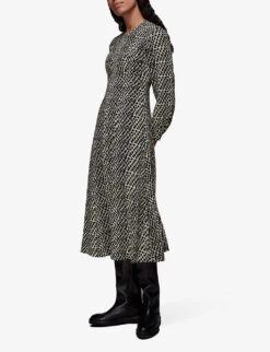 Whistles Geo-print Woven Midi Dress -Reisi Clothing Shop R03869075 MULTICOLOURED ALT02