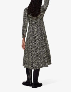 Whistles Geo-print Woven Midi Dress -Reisi Clothing Shop R03869075 MULTICOLOURED ALT03