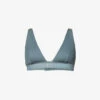 Logo-patch Ribbed Stretch-cotton Bralette -Reisi Clothing Shop R03869402 S KYANITE M