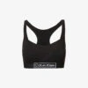 Calvin Klein Reimagined Heritage Racerback Organic And Recycled-cotton-blend Maternity Bralette -Reisi Clothing Shop R03875725 BLACK M