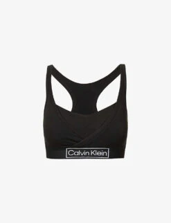 Calvin Klein Reimagined Heritage Racerback Organic And Recycled-cotton-blend Maternity Bralette