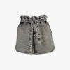 AllSaints Dale Paperbag-waist High-rise Stretch-denim Shorts 2 AllSaints Dale Paperbag-waist High-rise Stretch-denim Shorts -Reisi Clothing Shop R03875945 SNOWBLACK M